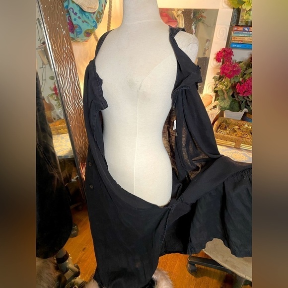 🌹Animale🌹 Linen Asymmetrical Sleeveless Button Up Dress - Picture 9 of 13